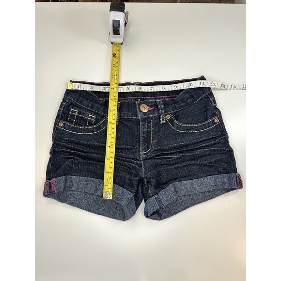 JORDACHE Jean Shorts Girls 8 Dark Washed Blue Denim Adjustable Waist Cuffed NWOT - Picture 6 of 6